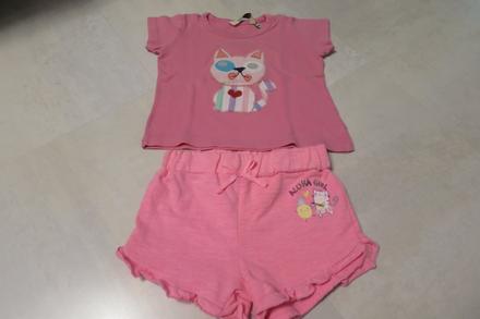 Kočičkové kraťásky + tričko zdarma, h&m,86