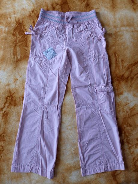 Růžové kalhoty s mašličkami, cherokee,134