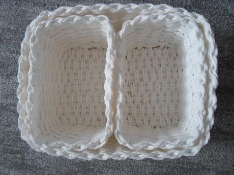 Bílé úložné košíky 3 kusy, 