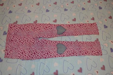 122 128 džegíny legíny džínového typu srdíčkové, h&m,122