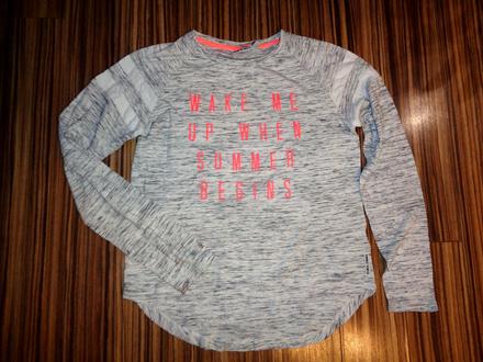 Luxusní šedé melírované tričko s nápisem 158/164, 158