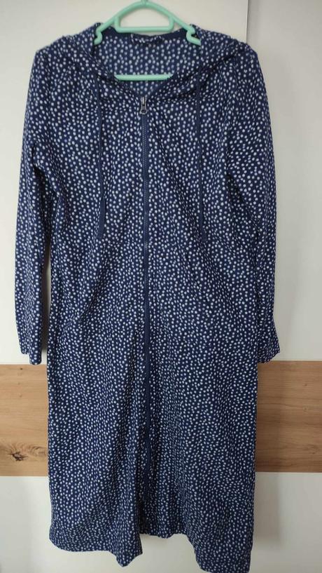 Mikina dlouhá fleece s kapucí, s