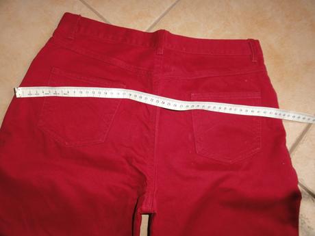 Kalhoty sytě červenorůžové, m