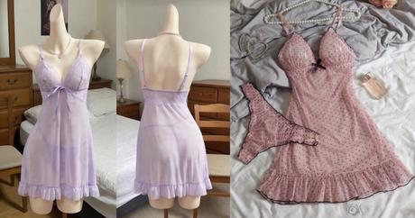 Noční sexy košilky na spaní s tagami vel. l, l / m / xl / xxl