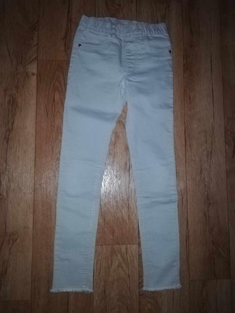 Světlé kalhoty h&m vel.134, h&m,134