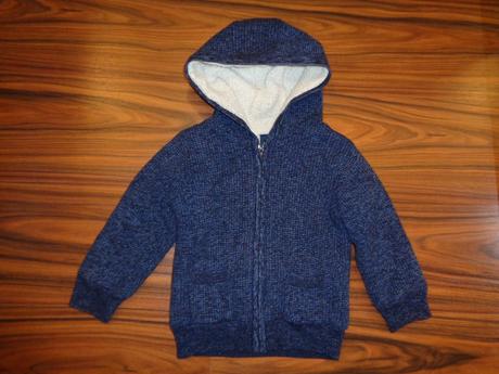 Luxusní modrý svetr podšitý kožíškem od nextu, next,98