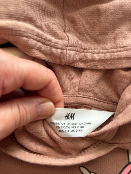 Mikina slabší - v.4/5 let, h&m,110