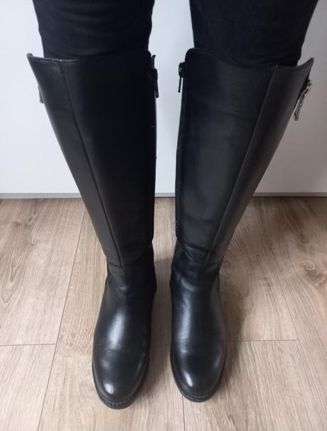 Celokožené kozačky na zip, vel. 36, 36