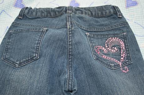 Elastické džíny s kamínky, regulace v pase, c&a,128