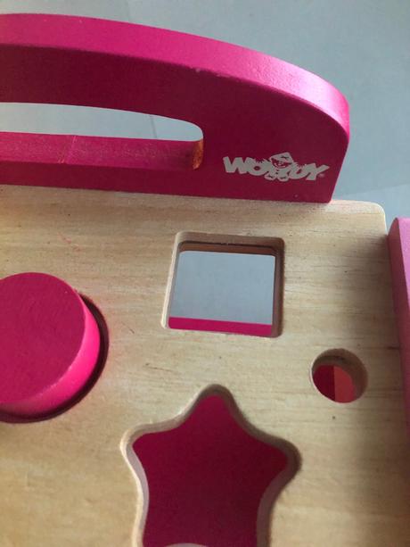 Dřevo růžová zatloukačka s myškou zn.woody, 