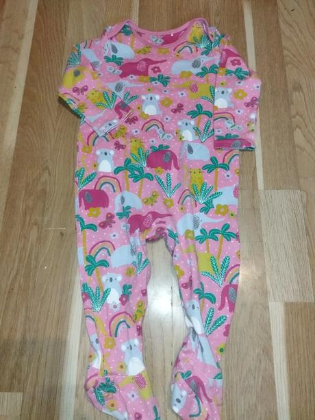 Růžový overal a dinosaury 80 mothercare, mothercare,80