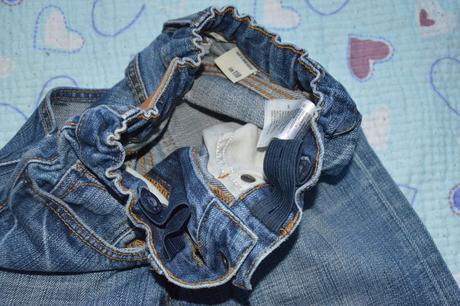 110 116 bavněné džíny, regulace v pase, h&m,110