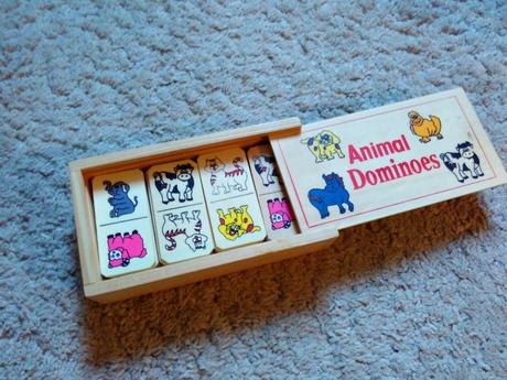 Nové dřevěné domino pro děti, zvířátka, 28 kusů,