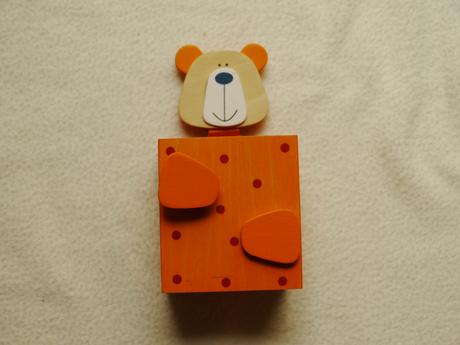 Drevena nadoba na tuzky - medvidek,