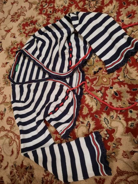 Pruhované bolerko, benetton,128