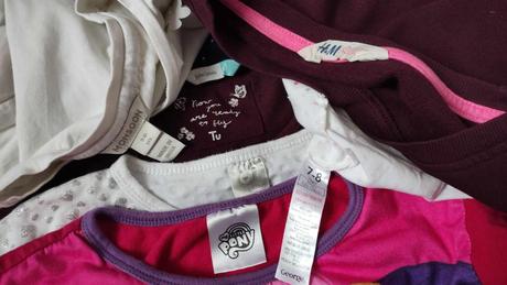 Trika dl.rukáv dívčí 7x (122/128-140), h&m,122