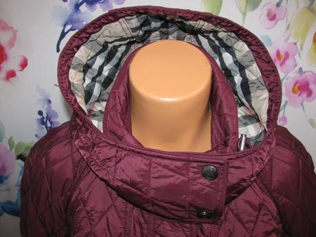 Dámská přechodná prošívaná bunda s kapucí burberry, burberry,l
