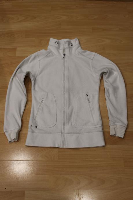 Bílá dívčí fleecová mikina, caa, vel. xs, c&a,xs