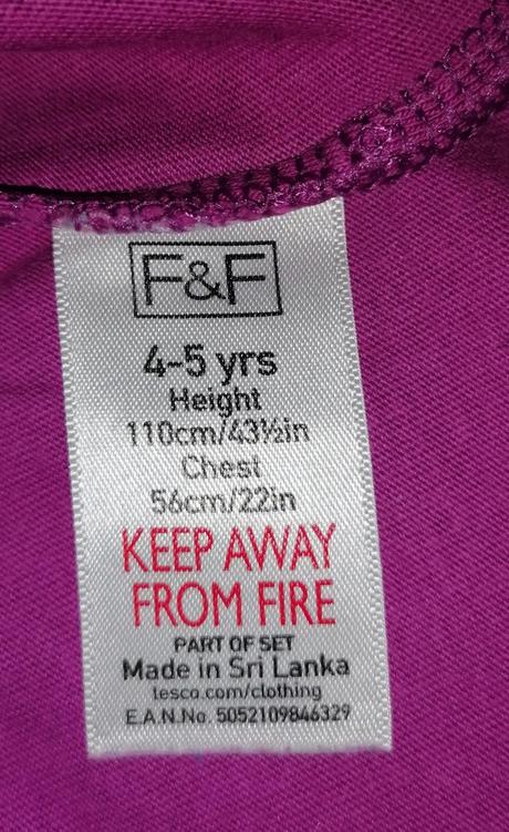 Bavlněné fialové tričko vel 110, f&f,110