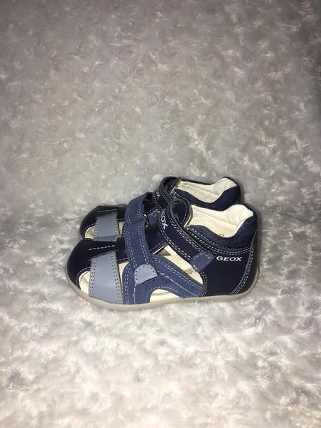 Modré kožené sandále geox, geox,22