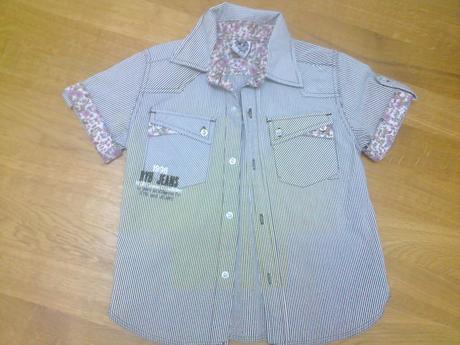 Košile proužek a kytičky, 104