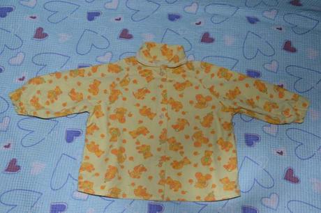 Žluté flanelové pyžamko - pyžamkový kabátek, 80