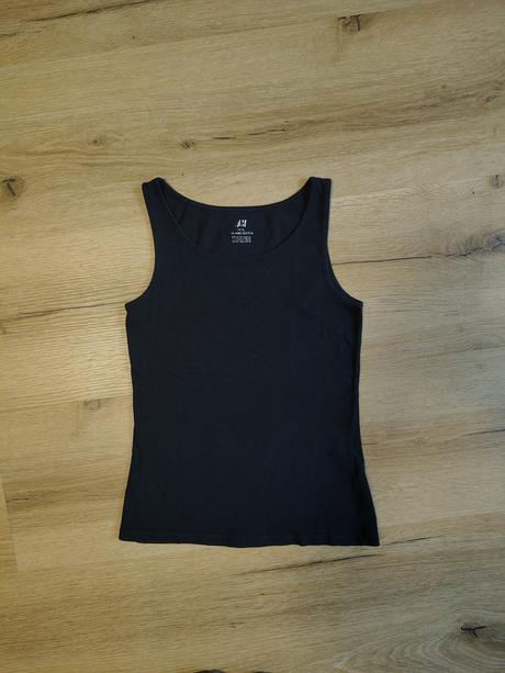 Dívčí bavlněné tílko/triko h&m 146/152 černé, h&m,146