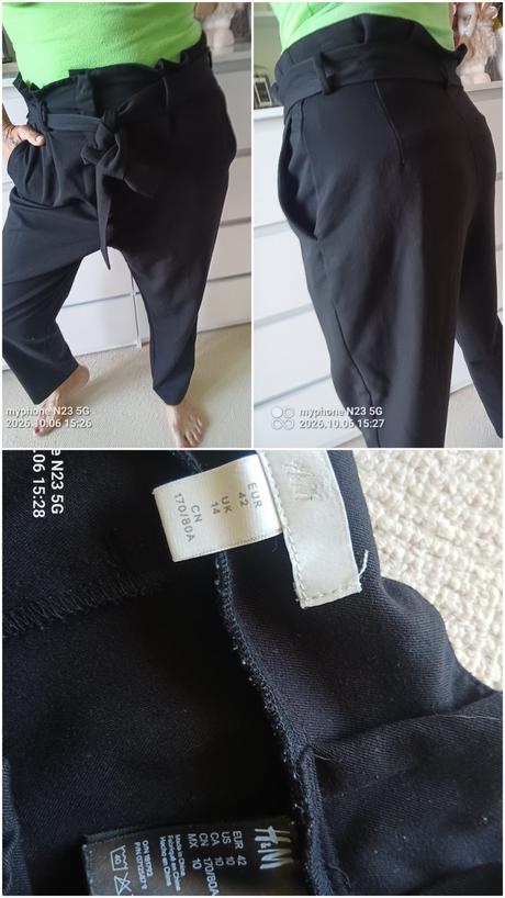 Kalhoty černé zn."h&m" vel."42", h&m,42