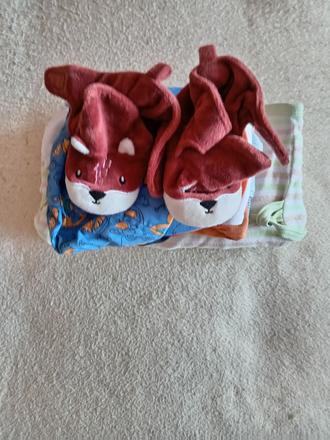 Tílka , župánek , papučky - set oblečení, 68–80