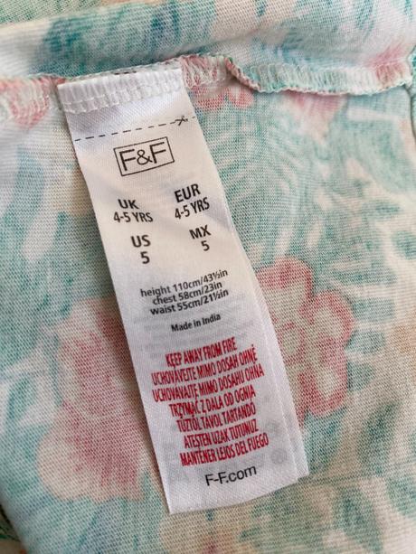 Letní šaty f&f (4 - 5 let), f&f,110