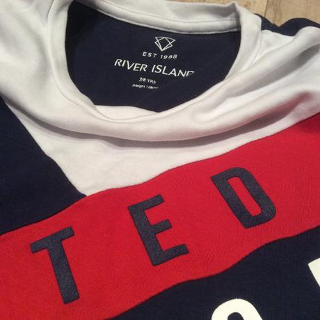 Bavlněné triko s plastickými písmeny river island, river island,128