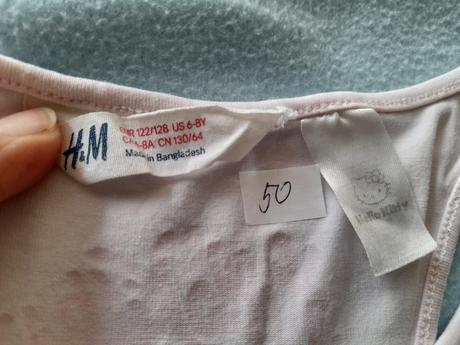 2 x tílko, vel 122/128, top stav, ham, aqua marine, h&m,122