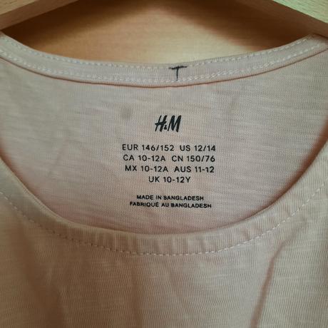 Růžové šaty h&m, h&m,146