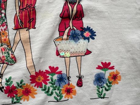 Dívčí tričko holky, měnící flitry, c&a, vel. 122, c&a,122