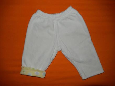 Bílé sametové kalhoty/tepláčky, 50