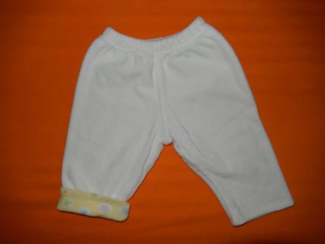 Bílé sametové kalhoty/tepláčky, 50