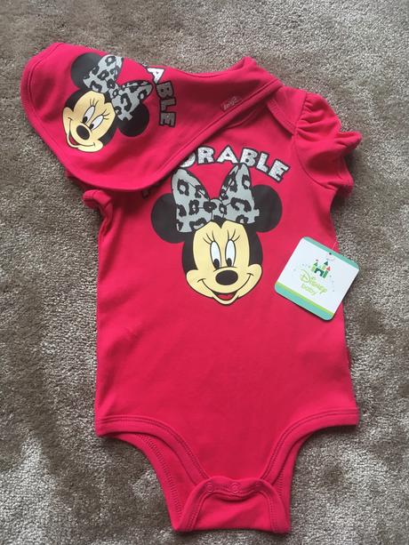 Komplet minnie-body, kalhoty, bryndak, disney,74