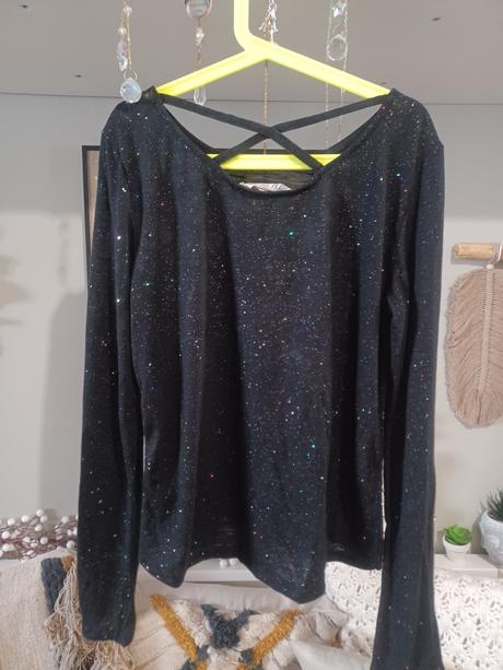 Třpytivý top tričko h&m 158/164, 164