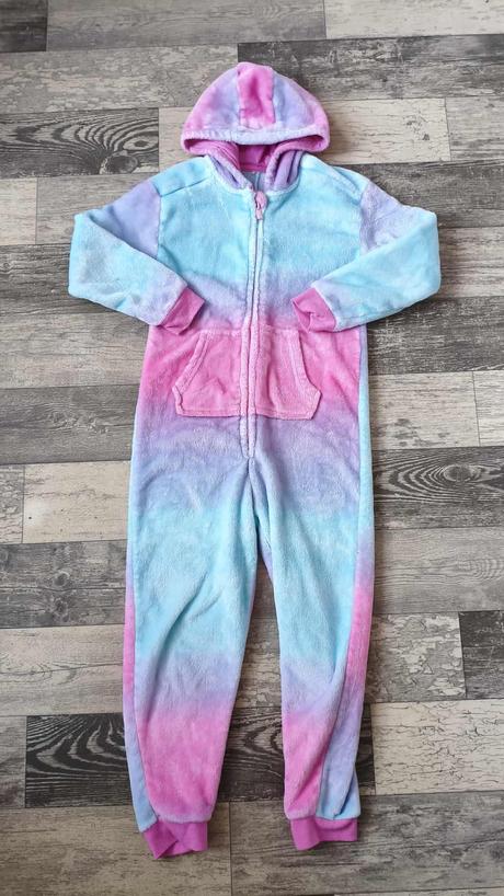 Overal dívčí duhový plyš.128/134, george,128