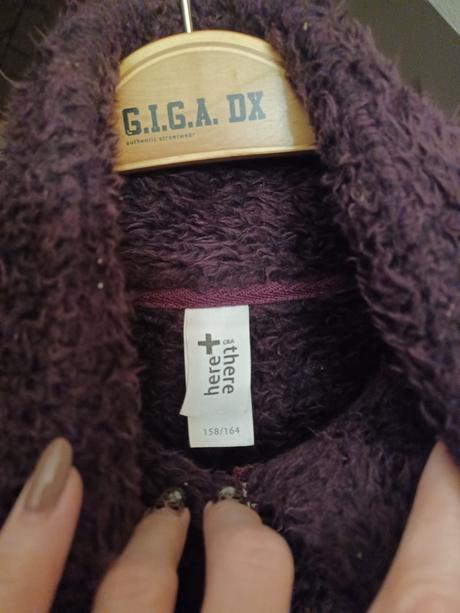 Teddy chlupatka bunda mikina 158/164, s/m, c&a,164