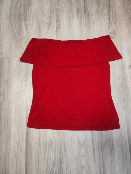Červený top h&m l, h&m,l