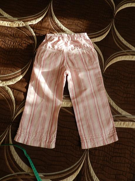 Kalhoty plátěné proužky, h&m,98