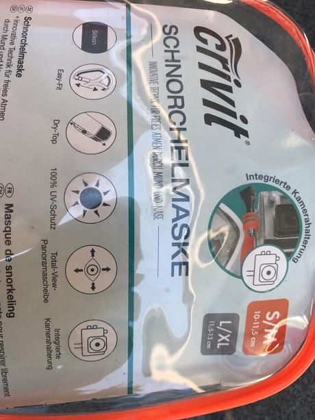 Maska (snorchel) na potopeni s/ m 10-11,5cm,