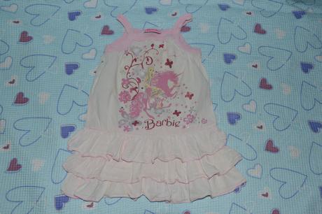 Slabé bavlněné šatičky s barbie, tunika, barbie,98