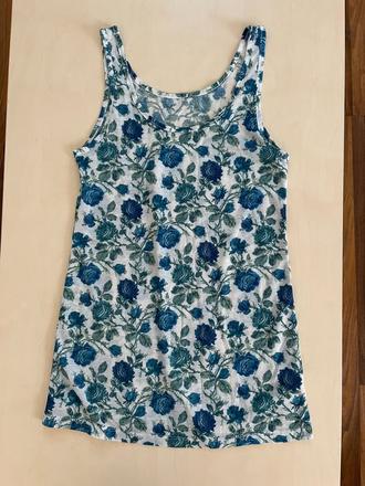 Tílko modré růže, vel m, topshop, topshop,m