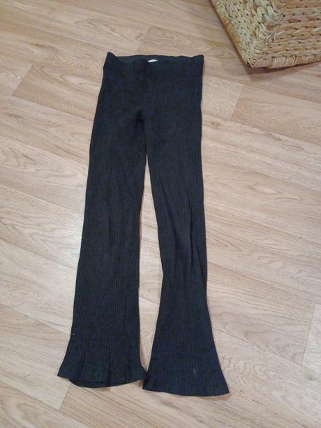 Žebrované legíny do zvonu h&m 152, h&m,152