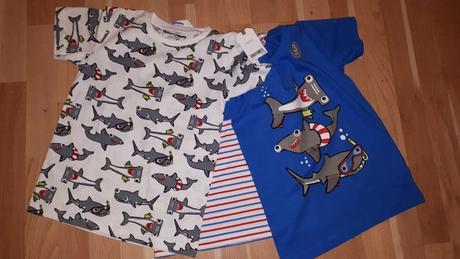 3x trička se žraloky 122 next, next,122