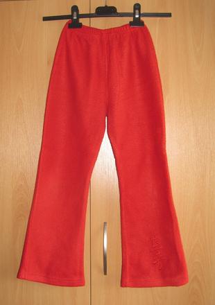 Červené flaušové kalhoty, 128