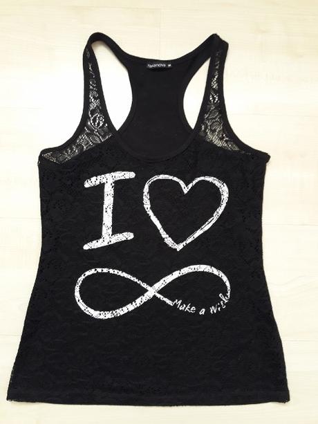 Černé tílko s krajkou terranova vel.m, terranova,m