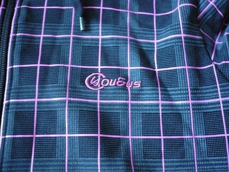 Růžovo-šedá mikina na zip, s kapucí - vel.l, l